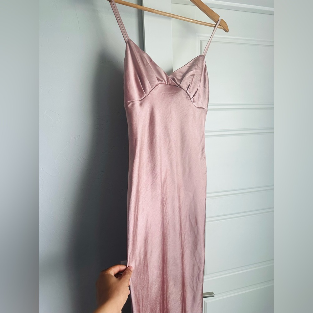 Mink Satin Maxi Dress - Picture 11 of 13